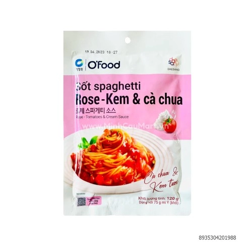 Sốt spaghetti kem rosé cà chua O'Food 120g Sốt spaghetti kem rosé cà chua O'Food 120g