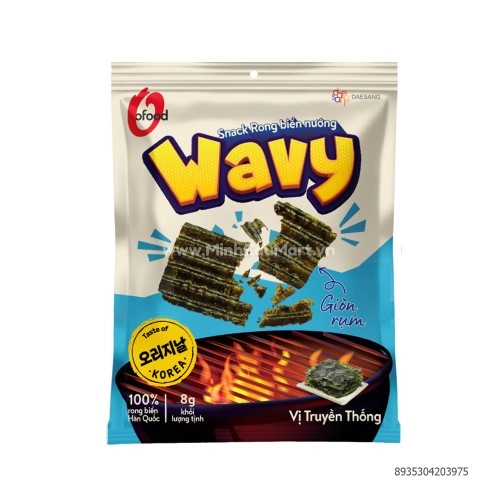 Snack rong biển Wavy vị truyền thống 8g Snack rong biển Wavy vị truyền thống 8g