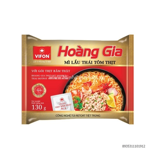 Mỳ Hoàng Gia lẩu thái tôm thịt 130g  Mỳ Hoàng Gia lẩu thái tôm thịt 130g