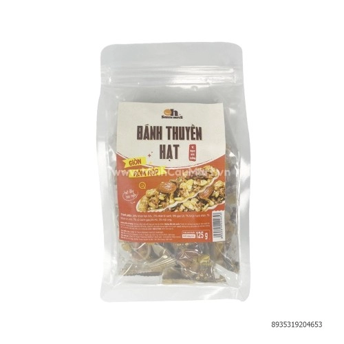 Bánh Thuyền Hạt Oh Smile Nuts Túi Zipper 125G Bánh Thuyền Hạt Oh Smile Nuts Túi Zipper 125G