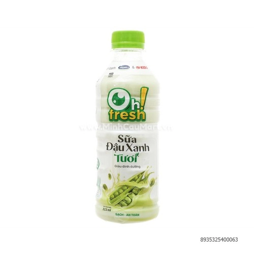 Sữa đậu xanh tươi Oh fresh 323ml 