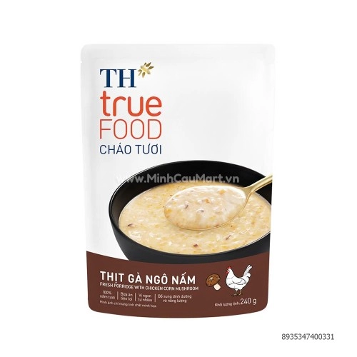 Cháo tươi gà ngô nấm TH 240g Cháo tươi gà ngô nấm TH 240g