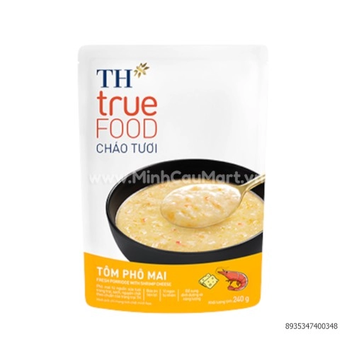 Cháo tươi tôm phô mai TH Truefood 240g