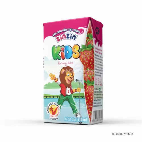 SỮA CHUA UỐNG TIỆT TRÙNG ZINZIN HƯƠNG DÂU 110ML