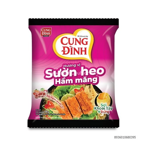 Mì Tôm Cung Đình vị sương heo 80gr Mì Tôm Cung Đình vị sương heo 80gr
