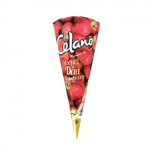 Kem ốc quế Kidos to 130ml vị dâu  Kem ốc quế Kidos to 130ml vị dâu