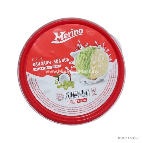 Kem Merino Đậu Xanh Sữa Dừa Hộp 330ml