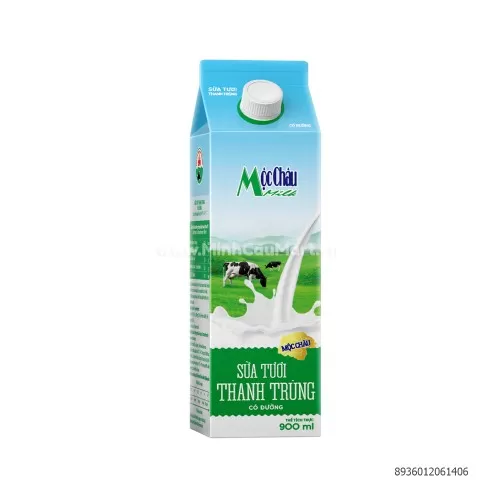 Sữa thanh trùng Mộc Châu 900ml có đường
