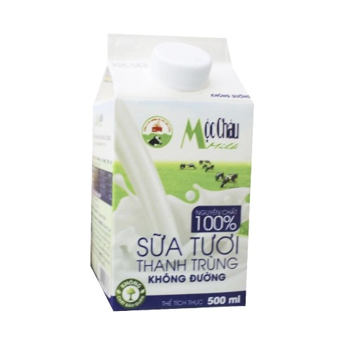 Sữa Tươi Thanh Trùng Mộc Châu Không Đường 500ML