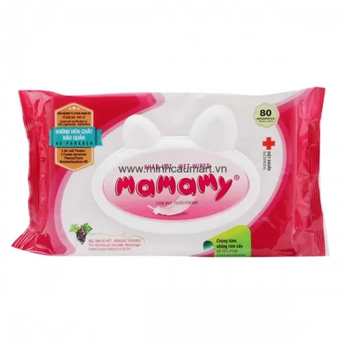 Khăn Ướt MaMaMy trẻ em 80 miếng Khăn Ướt MaMaMy trẻ em 80 miếng