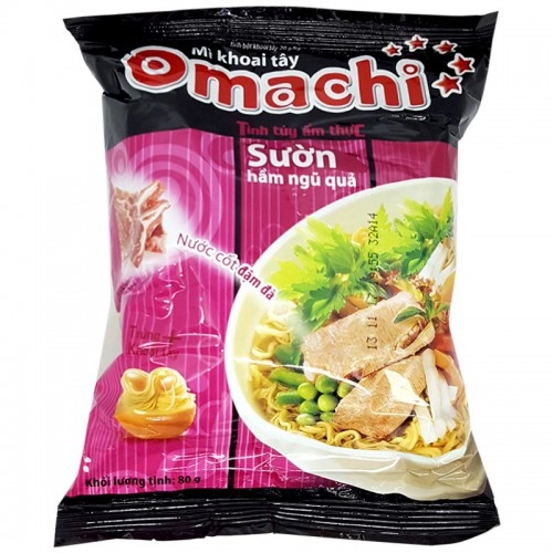 Tôm Ăn Liền Omachi Sườn Hầm Ngũ Quả 80g Tôm Ăn Liền Omachi Sườn Hầm Ngũ Quả 80g
