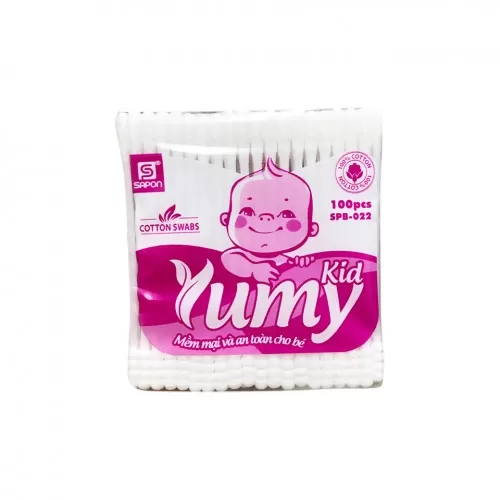 Bông ngoáy tai Yumy Hoàng Anh 50 que hồng 