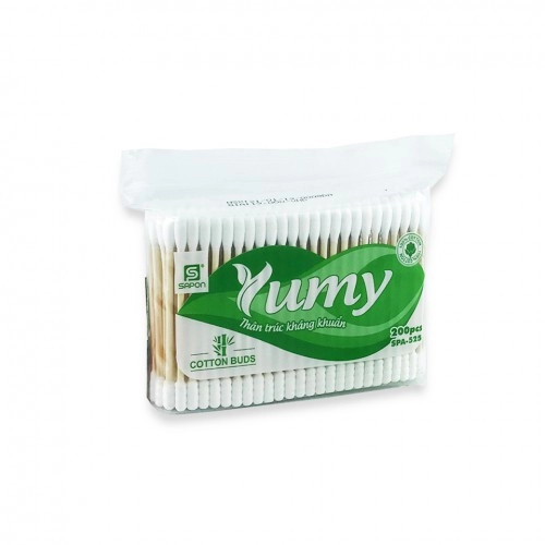 Bông ngoáy tai Yumi thân trúc gói 100que 