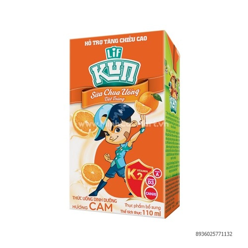 SỮA CHUA UỐNG TIỆT TRÙNG KUN HƯƠNG CAM 110ML SỮA CHUA UỐNG TIỆT TRÙNG KUN HƯƠNG CAM 110ML