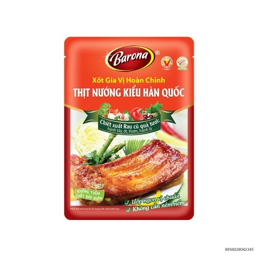 Gia Vị Thịt Nướng Kiểu Hàn Quốc Barona 80Gr  Gia Vị Thịt Nướng Kiểu Hàn Quốc Barona 80Gr
