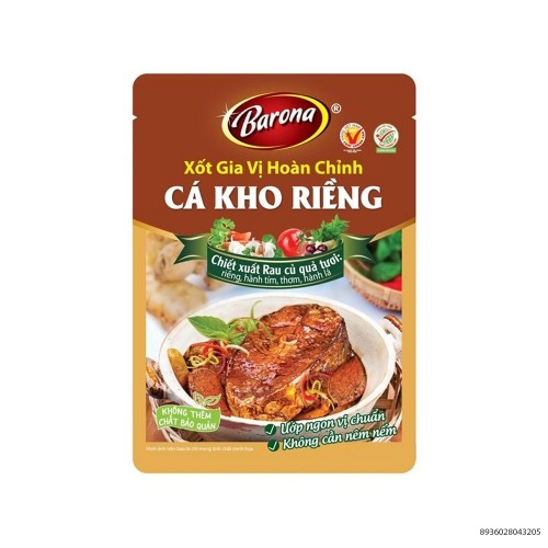 Xốt Gia Vị Cá Kho Riềng Barona 80Gr Xốt Gia Vị Cá Kho Riềng Barona 80Gr