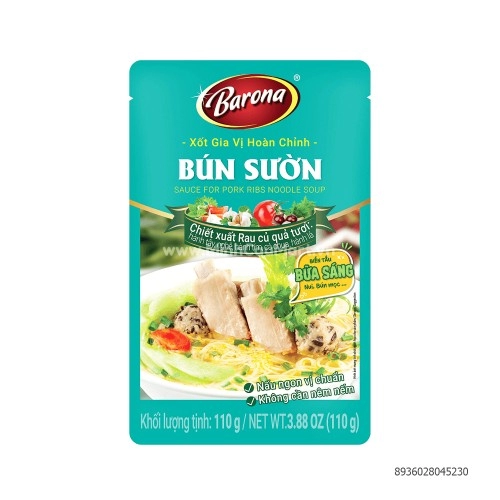 Xốt Gia Vị Hoàn Chỉnh Bún Sườn Barona 110G