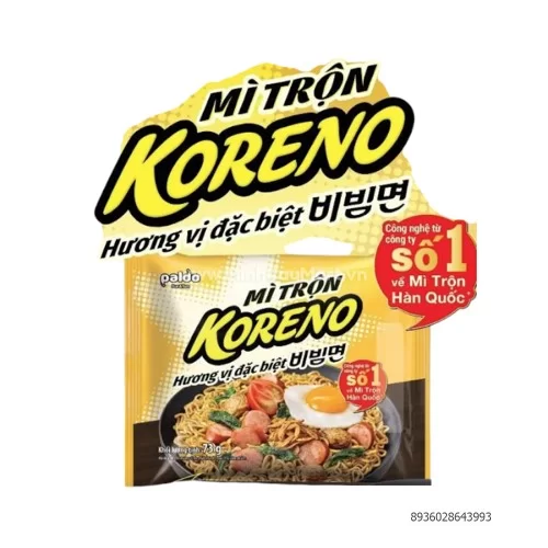Mì trộn KORENO hương vị đặc biệt                                                                                                                                                                                                                           Mì trộn KORENO hương vị đặc biệt