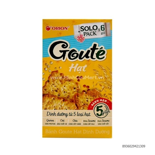 Bánh Goute Hạt Solo Hộp 118.8G Bánh Goute Hạt Solo Hộp 118.8G