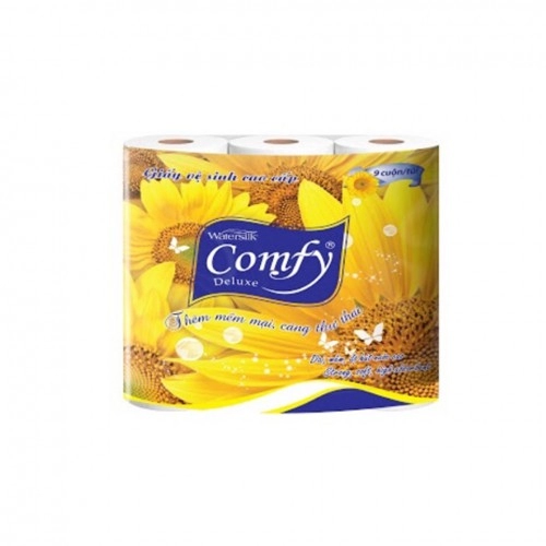 giấy vệ sinh Watesilk comfy 9 cuộn hoa hướng dương 