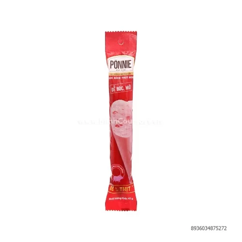 Xúc Xích Ponnie 8% Thịt 45g  Xúc Xích Ponnie 8% Thịt 45g