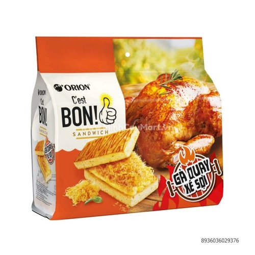 Bánh ăn sáng C'est Bon sanwich vị gà quay xé sợi 6 chiếc  Bánh ăn sáng C'est Bon sanwich vị gà quay xé sợi 6 chiếc