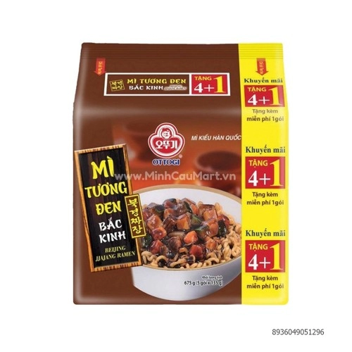 Mì tương đen Bắc Kinh Ottogi lốc 4+1 Mì tương đen Bắc Kinh Ottogi lốc 4+1