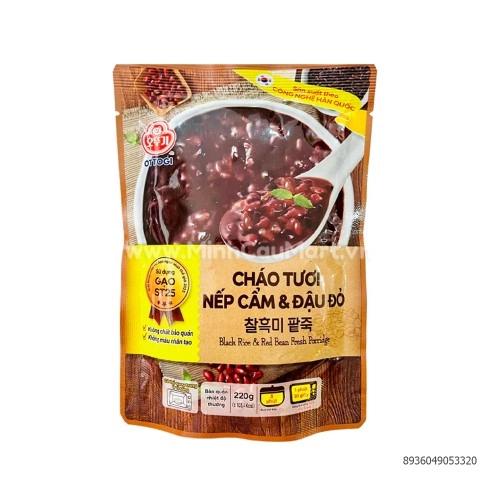 Cháo tươi nếp cẩm và đậu đỏ 220g