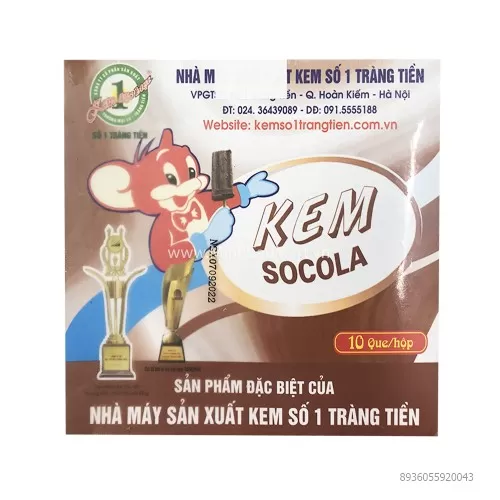 Kem Tràng Tiền Số 1 Socola 10 Que/Hộp 