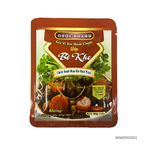 Gia Vị Ướp Bò Kho Quốc Khánh 80g Gia Vị Ướp Bò Kho Quốc Khánh 80g