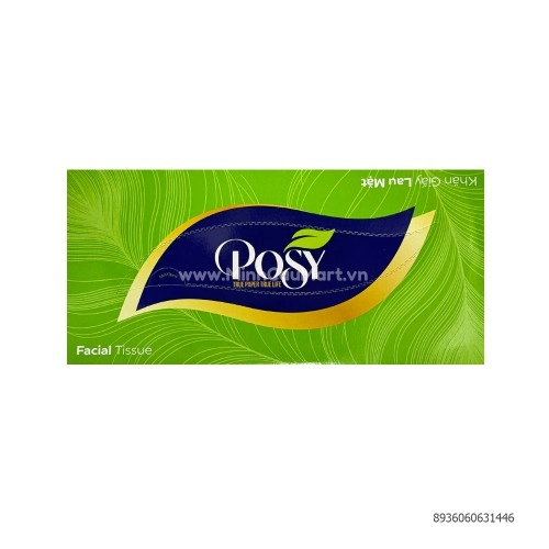 Khăn lau mặt Posy 120 tờ*3lớp Xanh lá Khăn lau mặt Posy 120 tờ*3lớp Xanh lá