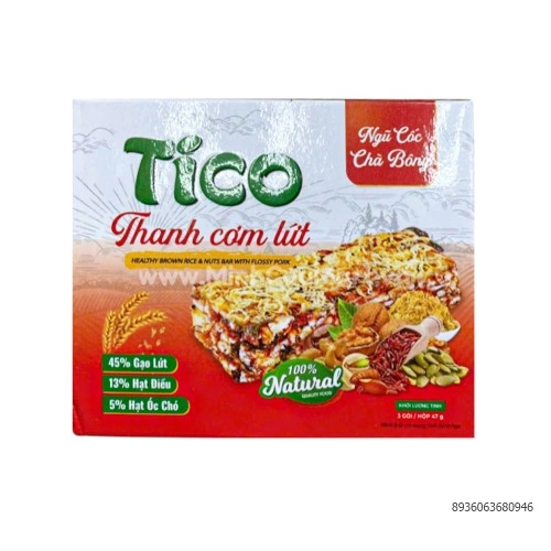 Thanh gạo lứt rong biển Tico hộp bánh lễ hộp đỏ Thanh gạo lứt rong biển Tico hộp bánh lễ hộp đỏ