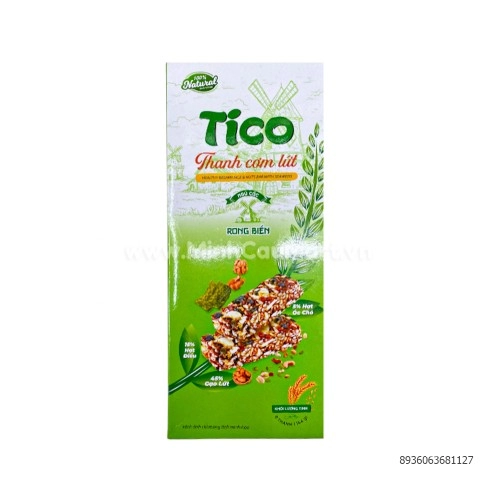 Thanh Cơm Lứt TICO Rong Biển Hộp 144g Thanh Cơm Lứt TICO Rong Biển Hộp 144g