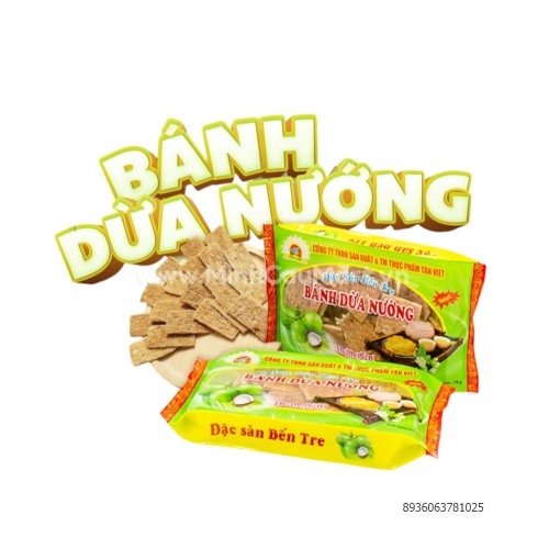 Bánh Dừa Nướng Bến Tre Tân Việt 100g Bánh Dừa Nướng Bến Tre Tân Việt 100g