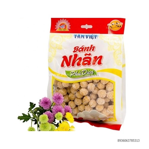 Bánh Nhãn Phủ Dừa Tân Việt 180g Bánh Nhãn Phủ Dừa Tân Việt 180g
