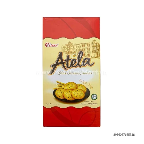 Bánh Cracker Mè Đen Atela 150g Bánh Cracker Mè Đen Atela 150g