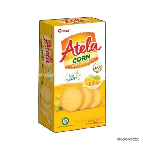 Bánh Atela Cracker Bắp Giòn Hộp 150g Bánh Atela Cracker Bắp Giòn Hộp 150g