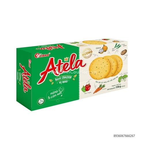 Bánh Atela Cracker vị rau 150g