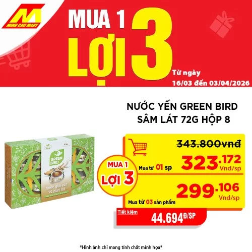 Nước yến Green Bird sâm lát 72g hộp 8                                                                                                                                                                                                                     