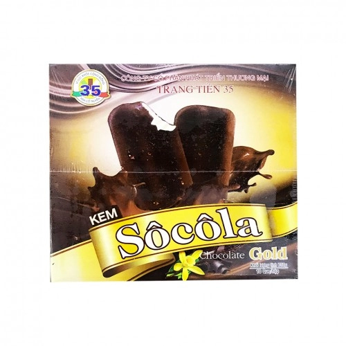 Kem GOLD đặc biệt vị socola 10que/hôp  Kem GOLD đặc biệt vị socola 10que/hôp