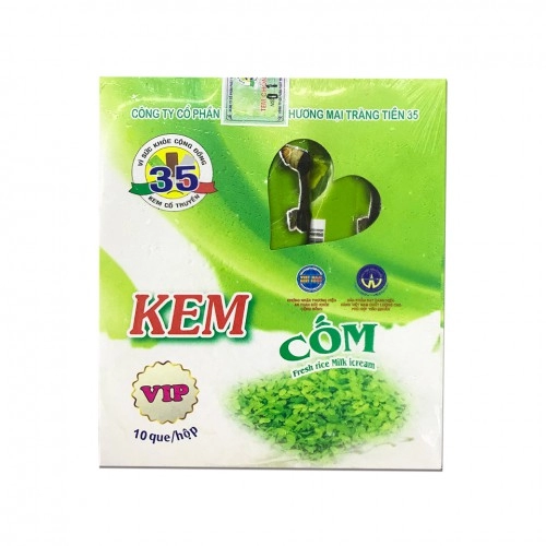 Kem ngon 35 hương cốm 10que / hộp  Kem ngon 35 hương cốm 10que / hộp