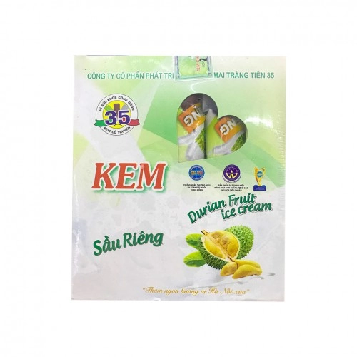 Kem ngon 35 vị sầu riêng 10que/hộp  Kem ngon 35 vị sầu riêng 10que/hộp