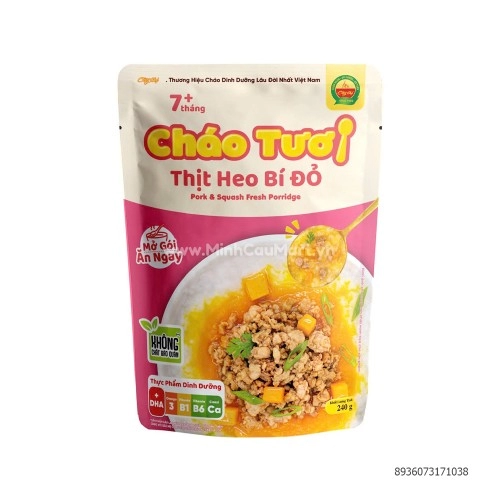 Cháo tươi thịt heo cây thịt 260g Cháo tươi thịt heo cây thịt 260g