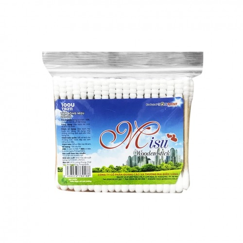 Bông tai Misu que gỗ 100que Bông tai Misu que gỗ 100que