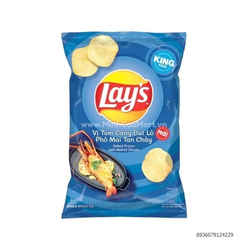 Snack Vị Tôm Càng Đút Lò Phô Mai Tan Chảy Lays 54G Snack Vị Tôm Càng Đút Lò Phô Mai Tan Chảy Lays 54G