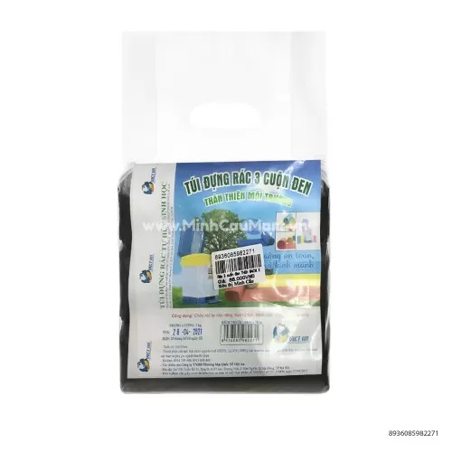 Túi Đựng Rác 3 Cuốn Đen THSH 64CM X 78CM X 1KG/Cuộn