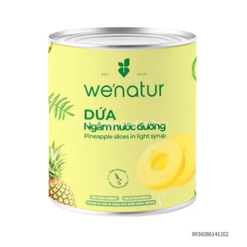 Dứa Khoanh Ngâm Nước Đường we'natur 565g
