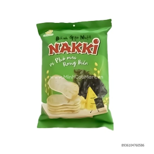 Bánh gạo nakki phô mai rong biển 90g Bánh gạo nakki phô mai rong biển 90g