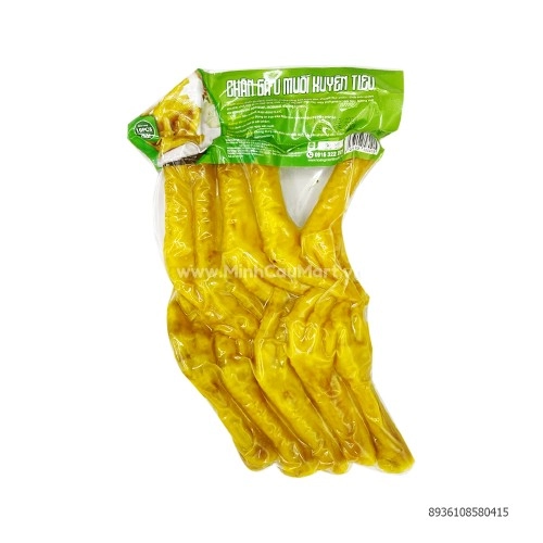 Chân Gà Ủ Muối Xuyên Tiêu Hoàng Minh 500G 10C/Gói Chân Gà Ủ Muối Xuyên Tiêu Hoàng Minh 500G 10C/Gói