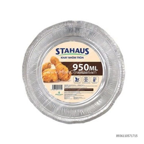 Khay nhôm tròn Stahaus 950ml (17 cm) 5c/lốc